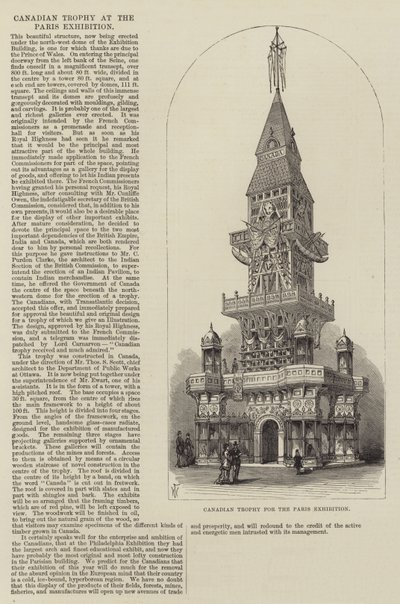 Canadisk trofæ til Paris-udstillingen af Frank Watkins